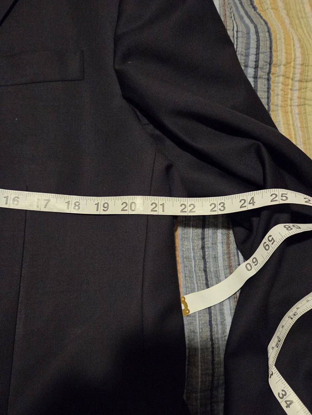 Brooks Brothers Loro Piana Two-Button Blazer Black with Gold Buttons Men's 43L